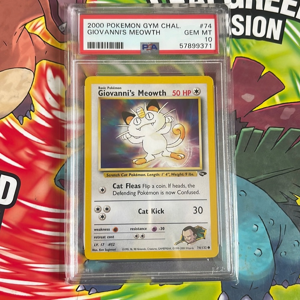 2000 Pokemon PSA 10 Graded Gym Challenge Giovanni’s MEOWTH [PSA 10] RARE LOW POP